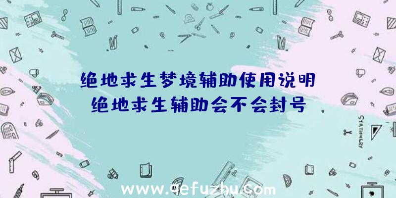 「绝地求生梦境辅助使用说明」|绝地求生辅助会不会封号